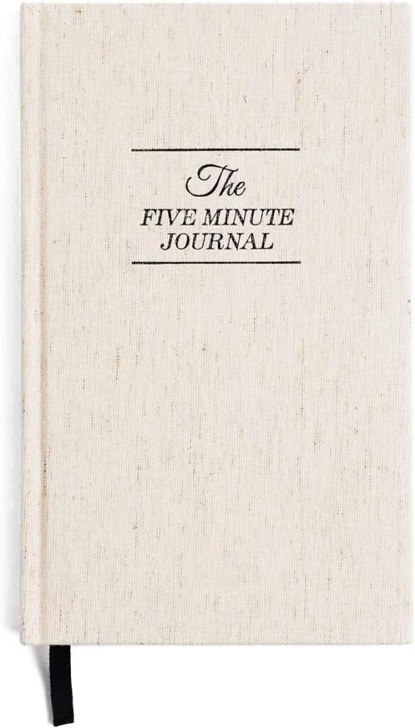 Intelligent Change The Five Minute Journal, Original Daily Gratitude Journal 2023, Reflection Manifestation Journal for Mindfulness, Undated Daily Journal, Plastic-Free, White