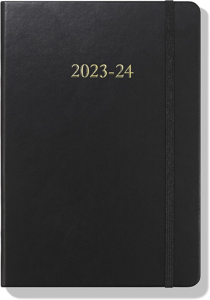 Wykehams Executive 2023-2024 Academic Year Daily Journal Planner - July 2023 to June 2024 (Black, 8.5×5.5)